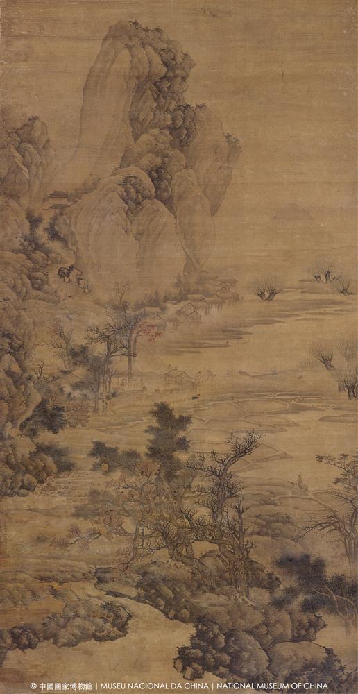 <p><strong>樊圻《山村秋色圖》|品味亂世中的煙火溫情</strong></p>
<p>筆觸工整細膩,遠山隱於秋嵐,近村炊煙裊裊,溪水潺潺,濕筆暈染及石間點苔增加了山石的厚重與體積之感。在那個動盪不安的年代,他選擇畫下一幅表現世俗鄉村生活的熱鬧景象,與深山寺廟隱居與的寧靜日常。這是對和平最深的渴望,是最樸實的祝福。</p>
<p>_______________</p>
<p>山村秋色圖</p>
<p>樊圻</p>
<p>清康熙九年(1670)</p>
<p>絹本設色立軸</p>
<p>縱153.9釐米 橫79.7釐米</p>