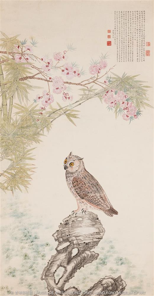 <p>何瑗玉</p>

<p>夜梟</p>

<p>設色紙本立軸</p>

<p>123.5 x 64.8 cm</p>

<p>香港藝術館藏</p>
