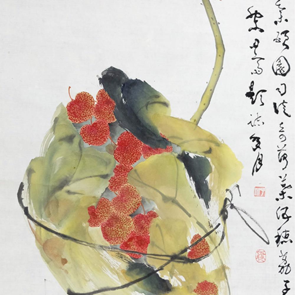<p>Situ Qi(1907 – 1997), Wu Sui, Li Xinzhai (1901 – 1988)</p>

<p>Lótus e Líchias</p>

<p>Rolo vertical, tinta sobre papel</p>

<p>82.5 x 37.6 cm</p>

<p>A-CBP2014-000090</p>
