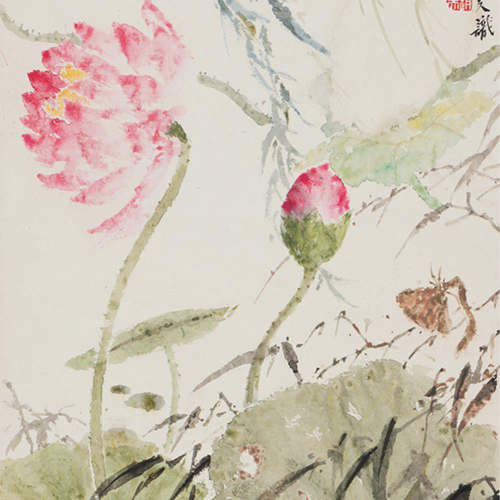 <p>Chio Vai Fu (1906 - 1990)</p>

<p><strong>Salgueiro e Lótus </strong></p>

<p>Rolo vertical, tinta sobre papel</p>

<p>66.4 x 32.7 cm</p>

<p>1984</p>

<p>A-CBP2011-000001</p>
