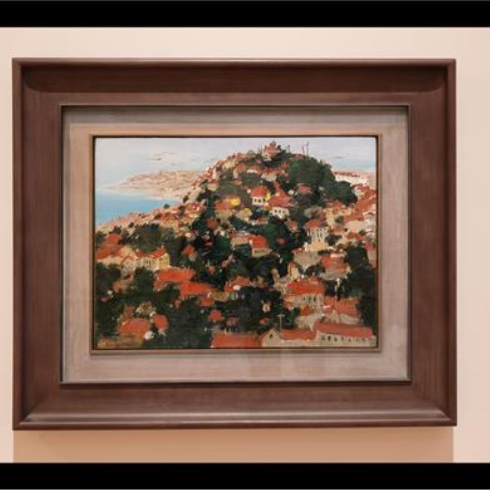 <div>濱海城市（青島）</div>

<div>吳冠中</div>

<div>油彩木板</div>

<div>46 x 61 cm</div>

<div>1975</div>

<div> </div>

<div>作品由澳門博彩股份有限公司提供<span style="white-space:pre"> </span>CIDADE COSTEIRA (QINGDAO)</div>

<div> </div>

<div> </div>

<div> </div>
