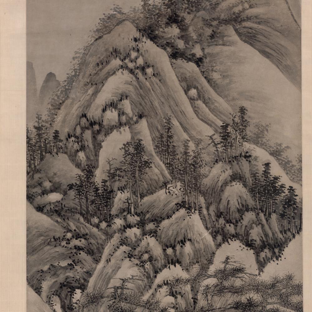 <p><strong>飛來峰圖</strong></p>
<p>沈周</p>
<p>明成化十六年(1480)</p>
<p>紙本水墨立軸</p>
<p>縱156釐米 橫66釐米</p>